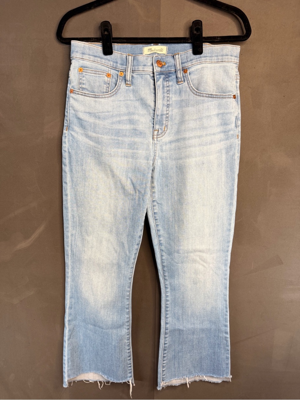 Madewell Jeans Womens 29 Blue Mid Rise Kick Out Bootcut Light Wash Denim